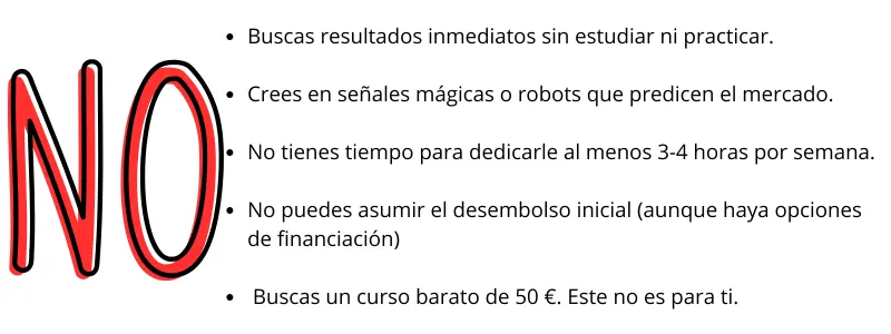 No recomiendo Élite del trading